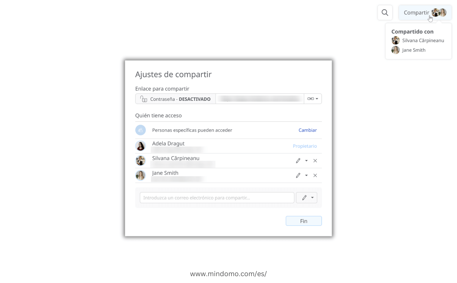 Comparte tus diagramas de Mindomo