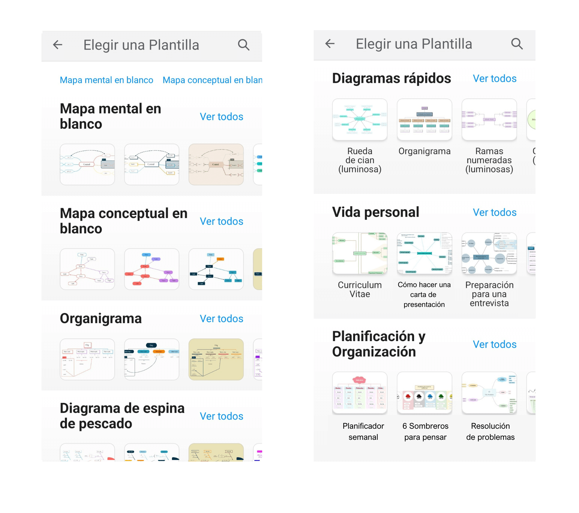 Crear un mapa mental comenzando desde cero o usando una plantilla