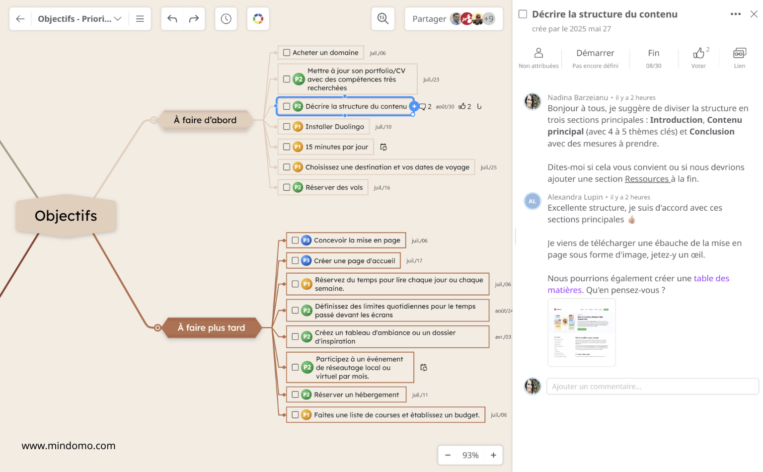 Collaborer en temps réel pour éditer une carte mentale