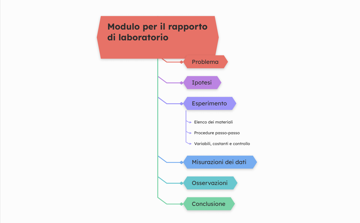 Mappa concettuale relazone di laboratorio