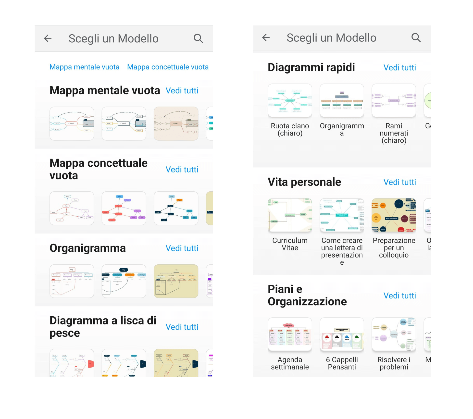 Creare una mappa concettuale partendo da zero o utilizzando un modello