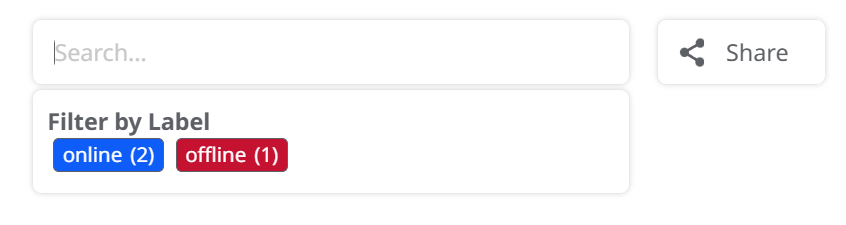 Filter topics by label offline