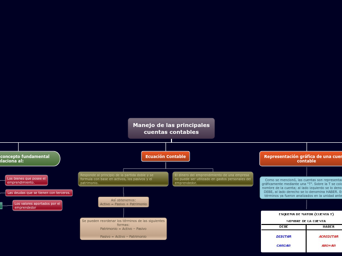 Manejo de las principales cuentas contables