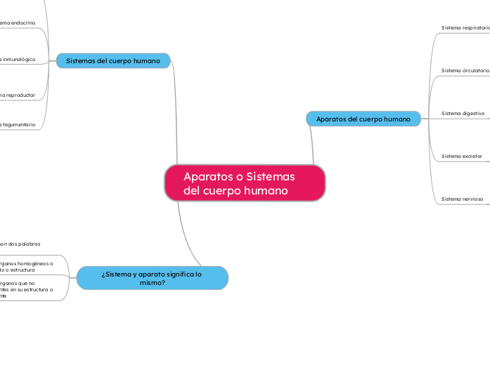 Aparatos o Sistemas del cuerpo humano