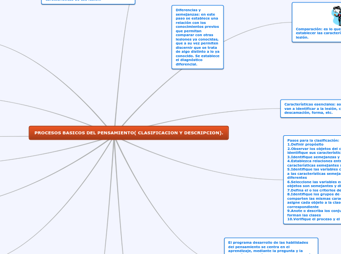 PROCESOS BASICOS DEL PENSAMIENTO( CLASIFICACION Y DESCRIPCION).