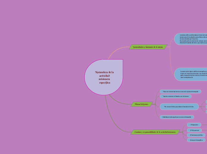 Naturaleza de la actividad misionera especifica