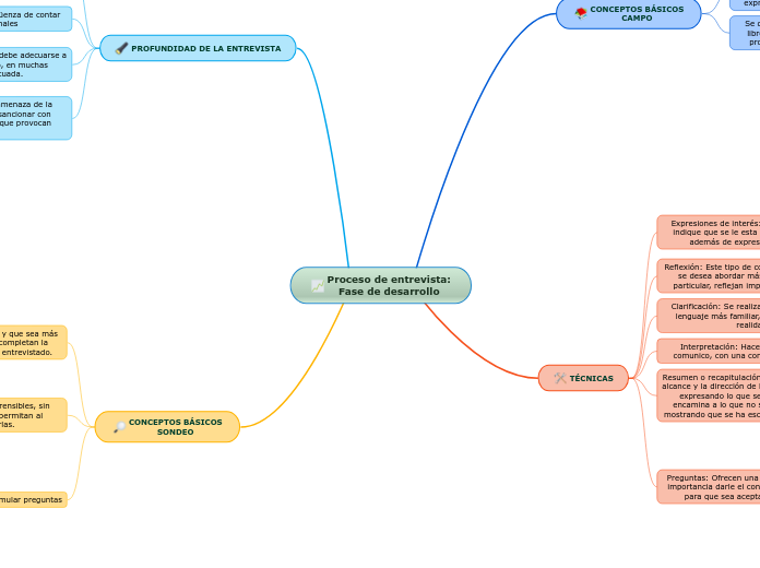 Proceso de entrevista:
Fase de desarrollo