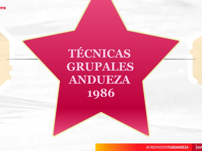 TÉCNICAS GRUPALES ANDUEZA 1986