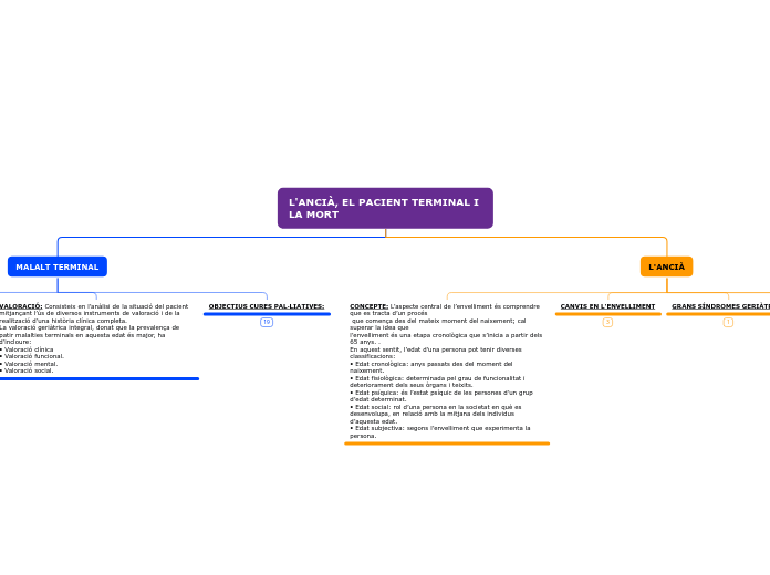 L'ANCIÀ, EL PACIENT TERMINAL I LA MORT