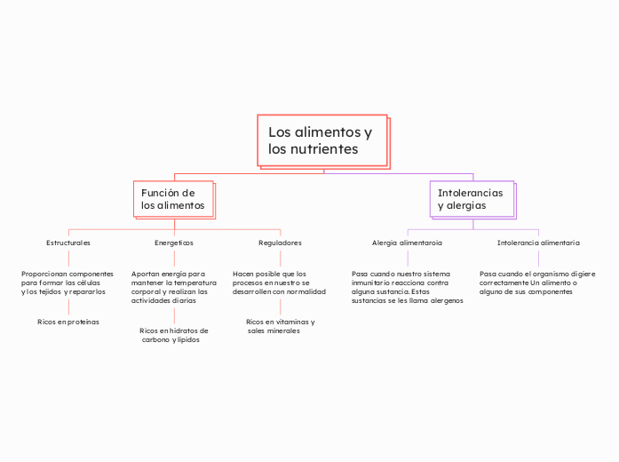 Los alimentos y 
los nutrientes