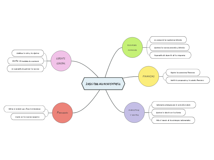 ÁREAS PARA UNA MICROEMPRESA