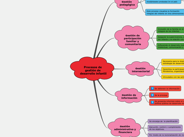 Procesos de gestión de desarrollo infantil