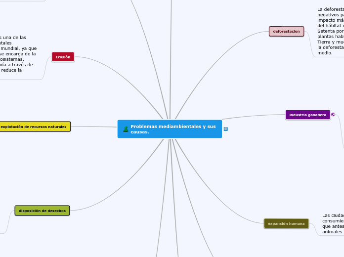 Problemas mediambientales y sus causas.