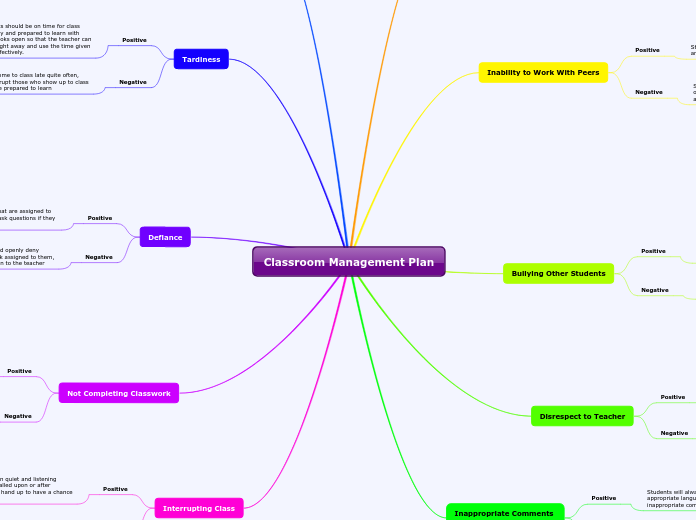 Classroom Management Plan