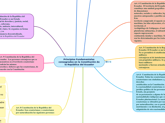 Principios Fundamentales consagrados en la Constitución de la República del Ecuador