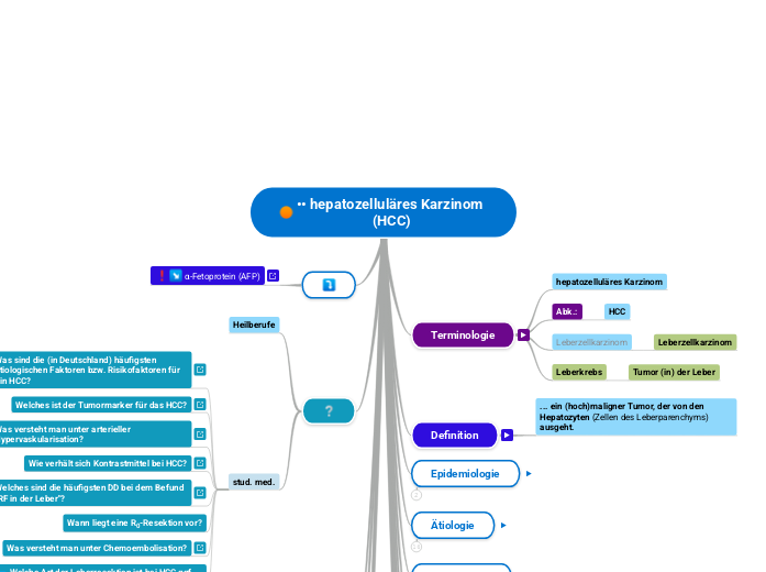 •• hepatozelluläres Karzinom (HCC)