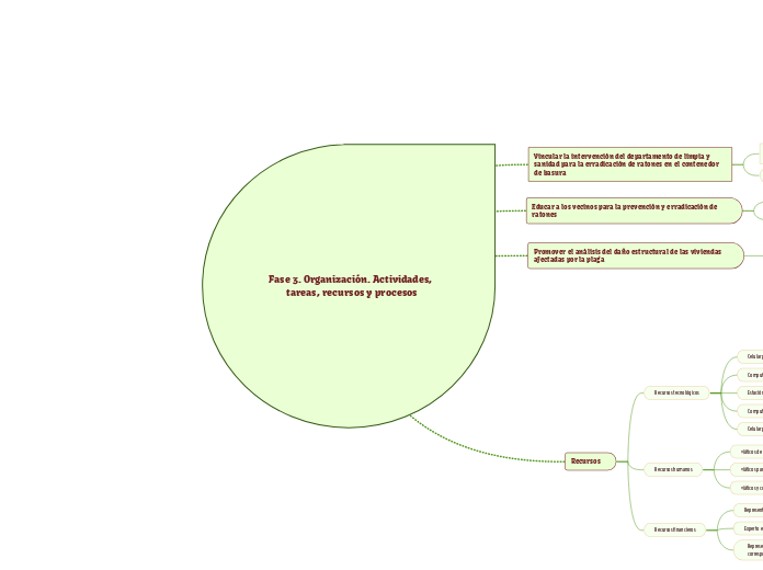 Fase 3. Organización. Actividades, tareas, recursos y procesos