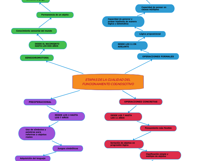ETAPAS DE LA CUALIDAD DEL FUNCIONAMIENTO COGNOSCITIVO