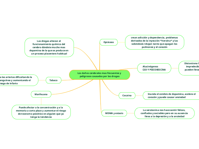 Los daños cerebrales mas frecuentes y peligrosos causados por las drogas