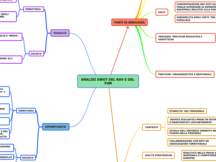 ANALISI SWOT DEL RAV E DEL PdM