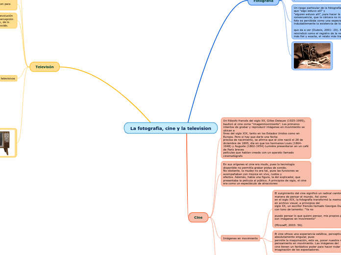 La fotografia, cine y la television