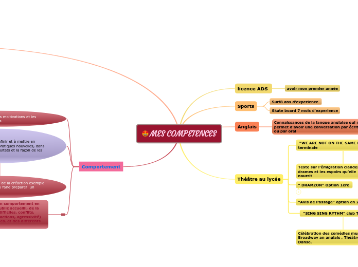 MES COMPETENCES - Carte Mentale