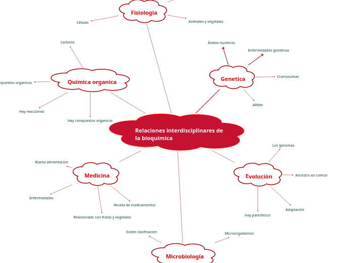 Relaciones interdisciplinares de la bioquímica