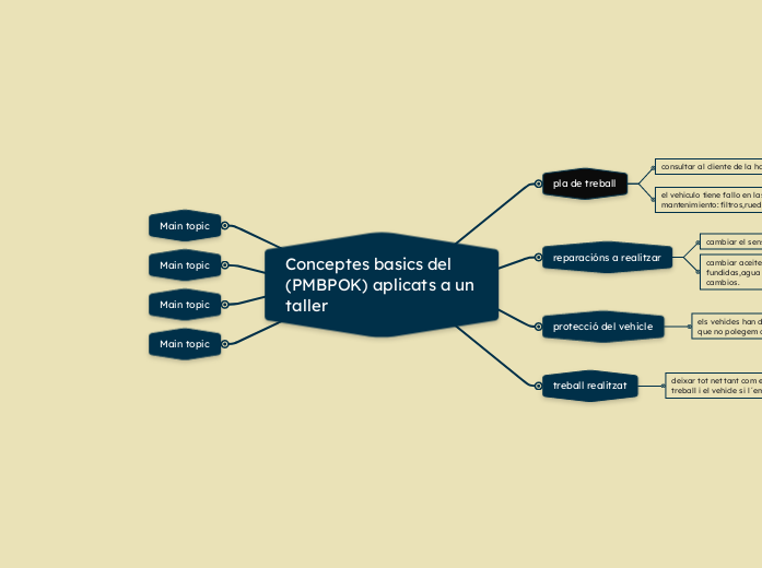 Conceptes basics del (PMBPOK) aplicats a un taller 