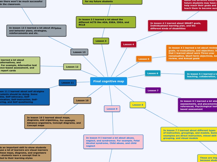 Final cognitive map