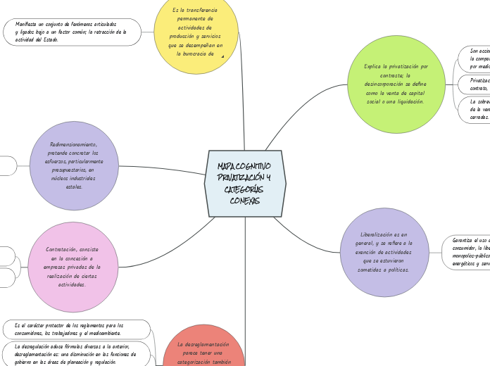 MAPA COGNITIVO PRIVATIZACIÓN Y CATEGORÍAS CONEXAS