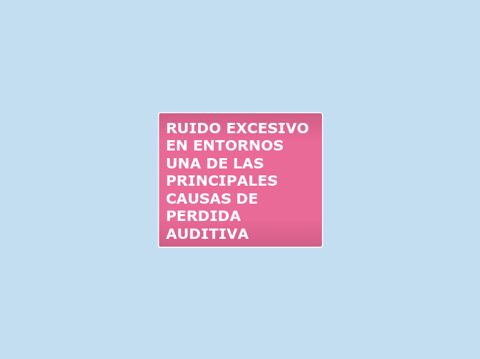 RUIDO EXCESIVO EN ENTORNOS UNA DE LAS PRINCIPALES CAUSAS DE PERDIDA AUDITIVA