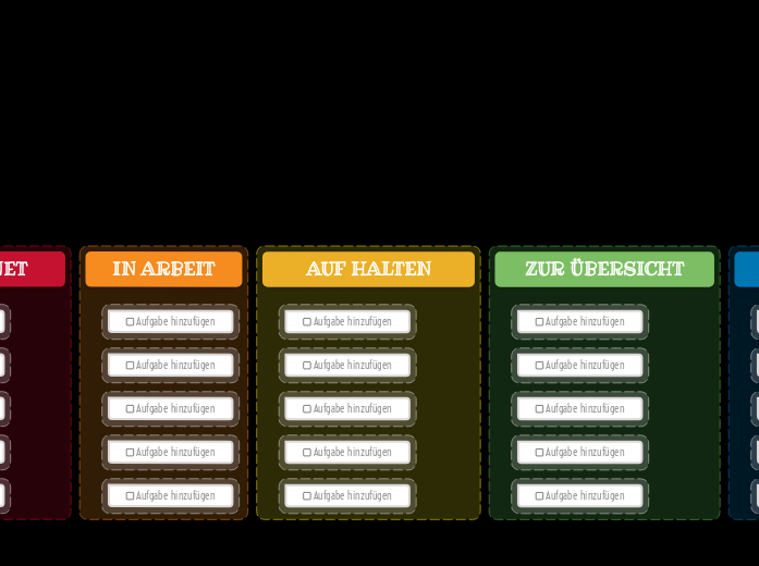 Kanban-Tafel (dunkel)