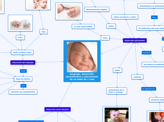 lenguaje, desarrollo socioafectivo y psicomotriz  de un bebe de 1 mes