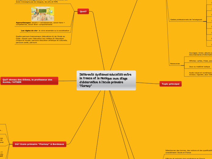 Différents systèmes éducatifs entre la France et le Mexique: mon stage d'observation à l'école primaire "Flornoy"