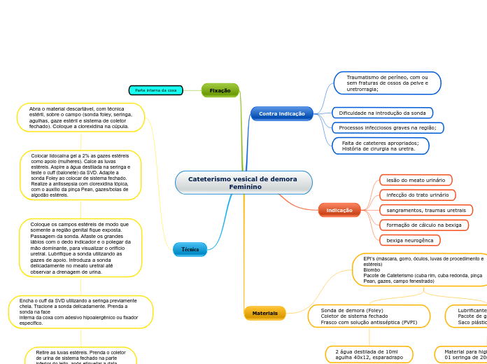 Cateterismo vesical de demora                    Feminino