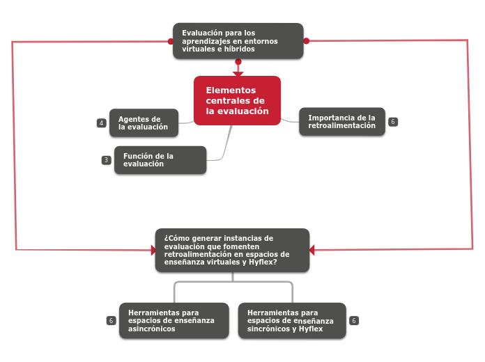 Elementos
centrales de
la evaluación