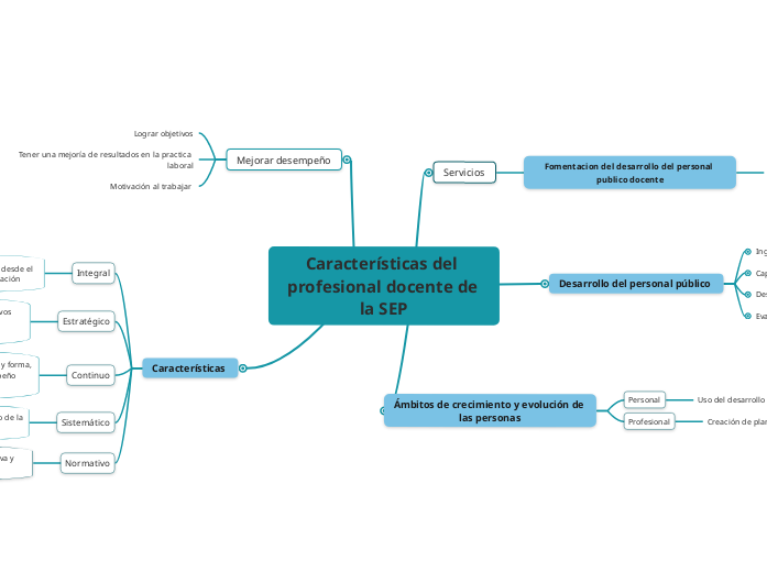 Características del profesional docente de la SEP