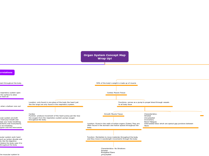 Organ System Concept Map               Wrap Up!