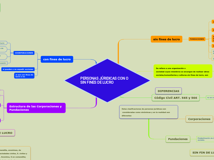 PERSONAS JÚRIDICAS CON O    SIN FINES DE LUCRO