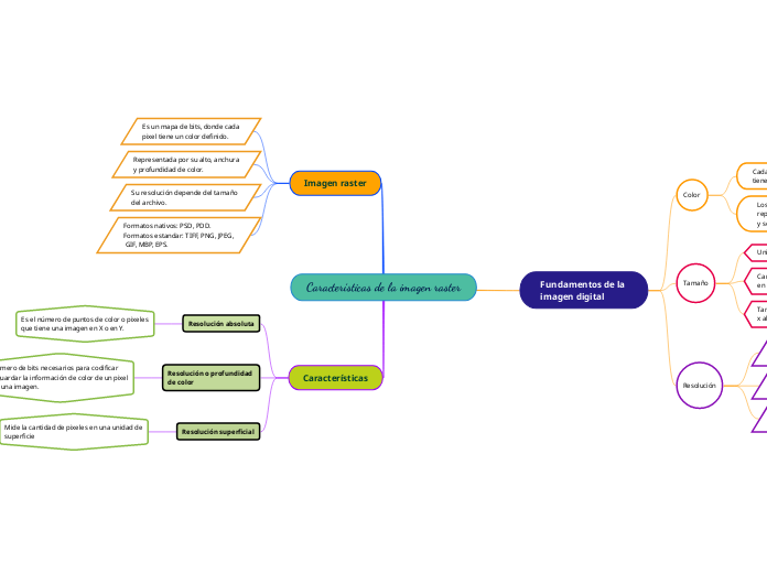 Características de la imagen raster
