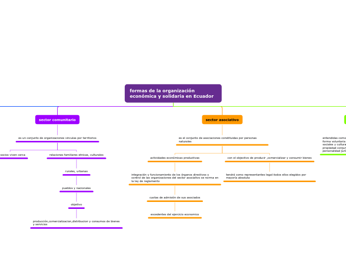 formas de la organización económica y solidaria en Ecuador