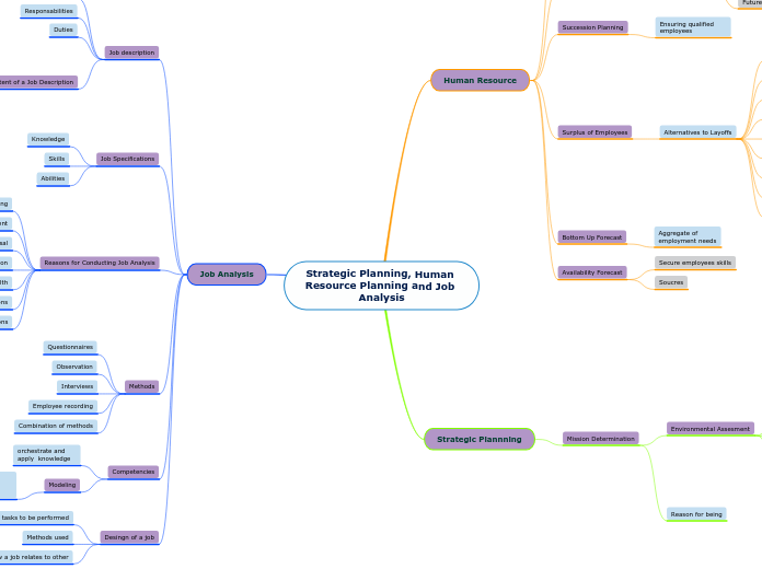 Strategic Planning, Human Resource Planning and Job Analysis