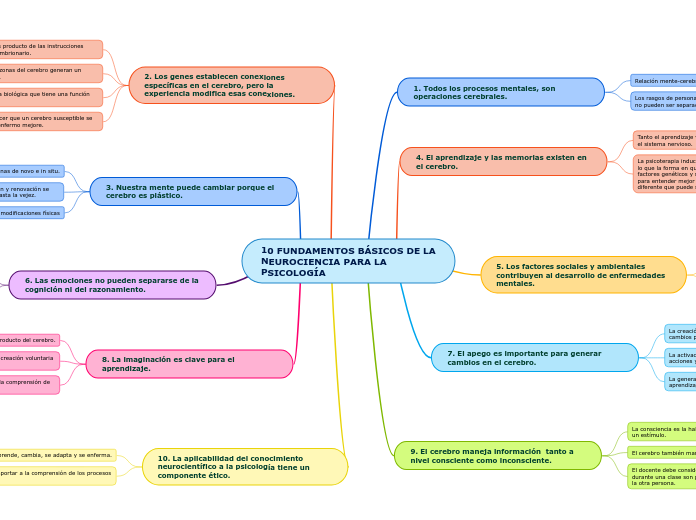 10 FUNDAMENTOS BÁSICOS DE LA NEUROCIENCIA PARA LA PSICOLOGÍA