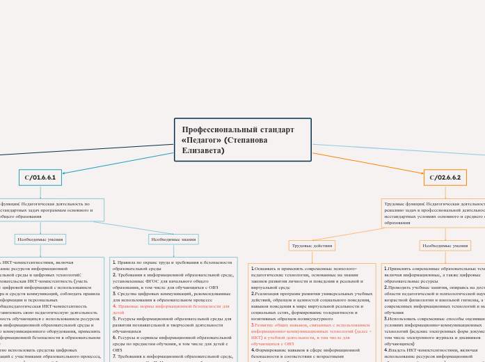 Профессиональный стандарт «Педагог» (Степанова Елизавета)