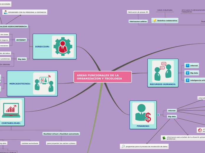 AREAS FUNCIONALES DE LA   ORGANIZACION Y TECOLOGIA
