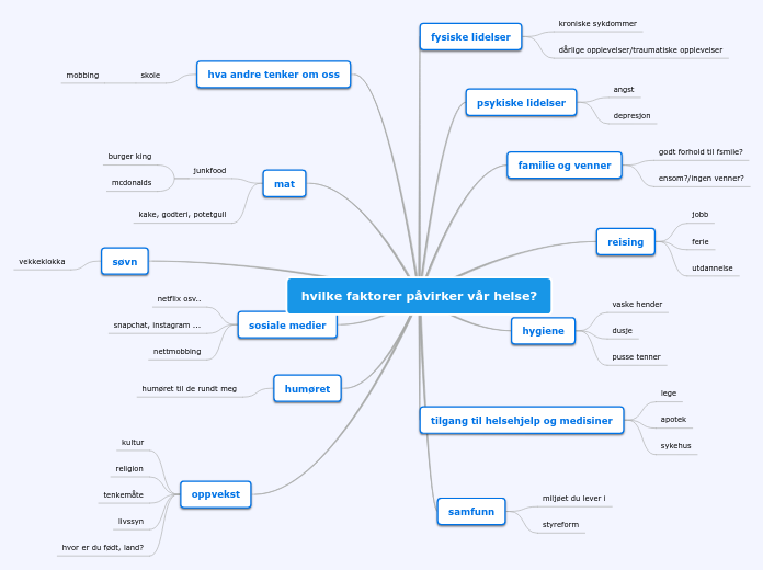 hvilke faktorer påvirker vår helse? helse med Nina