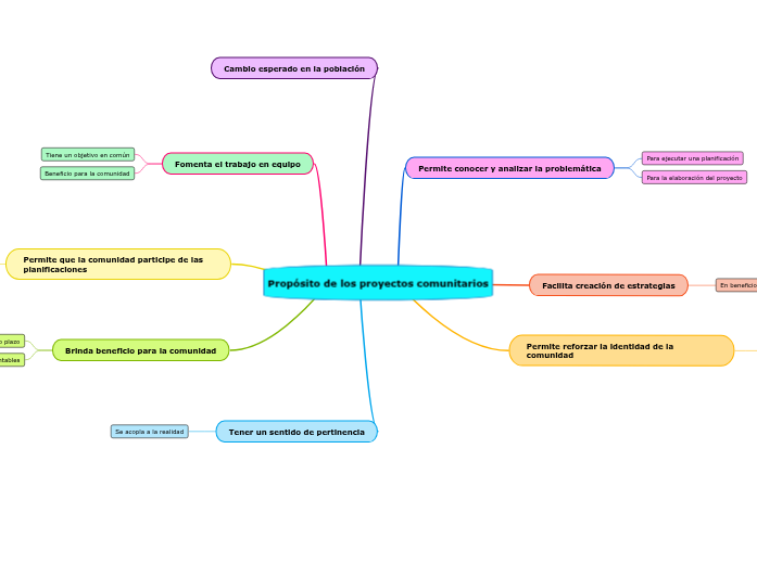 Propósito de los proyectos comunitarios