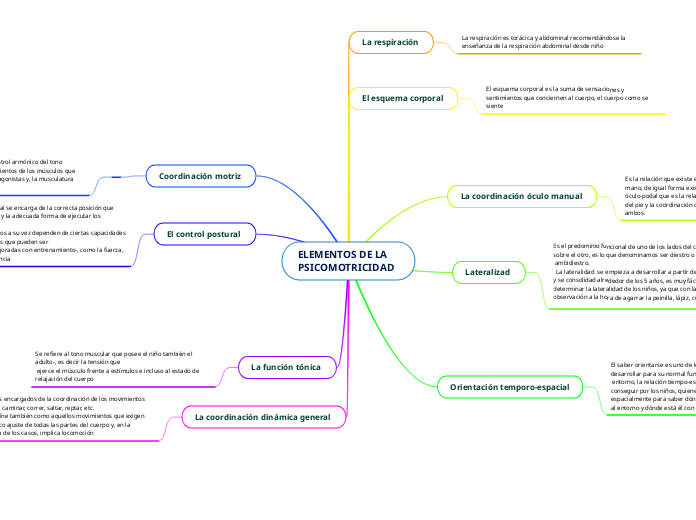 ELEMENTOS DE LA PSICOMOTRICIDAD 