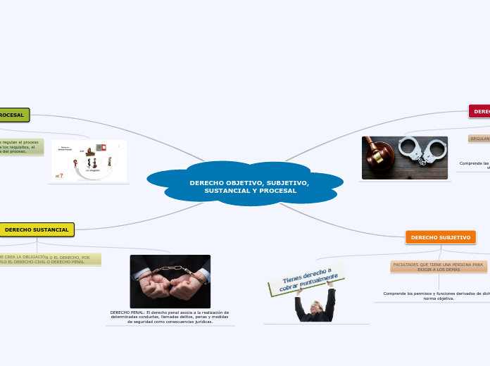 DERECHO OBJETIVO, SUBJETIVO, SUSTANCIAL Y PROCESAL