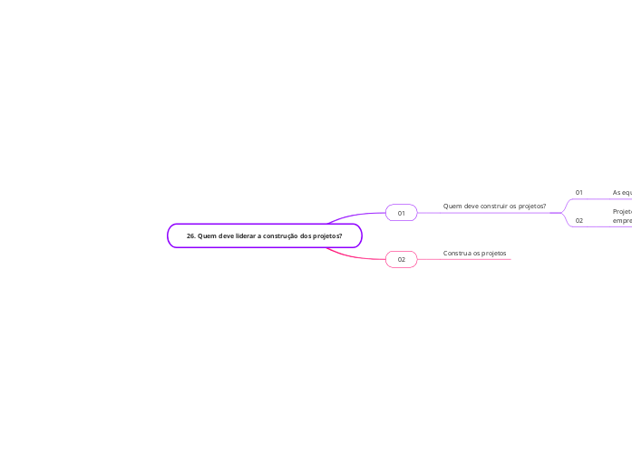 26. Quem deve liderar a construção dos projetos?